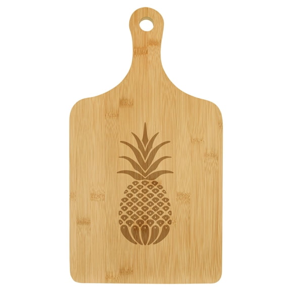 Charcuterie Board With Handle Cheese Board Bamboo Cutting Board Gift Pineapple (Small 13.5 x 7)