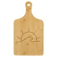 thumbnail image 1 of Charcuterie Board With Handle Cheese Board Bamboo Cutting Board Gift Sun and Wave Summer Beach House Lake House (Standard 15.5” x 9”), 1 of 1