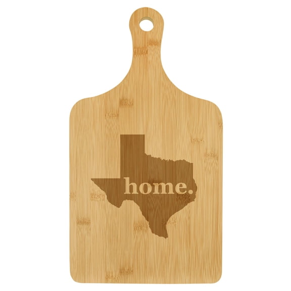 Charcuterie Board With Handle Cheese Board Bamboo Cutting Board Gift Texas Home (Standard 15.5 x 9)