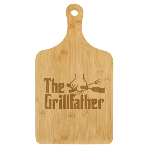 Charcuterie Board With Handle Cheese Board Bamboo Cutting Board Gift The Grillfather (Standard 15.5 x 9)