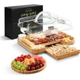 thumbnail image 1 of Charcuterie Boards - Cheese Board Set, Charcuterie Board with Lid, Gifts for Women, Cheese Plate for Housewarming, Convenient Lid Design with Handle (1 Drawer White), 1 of 9