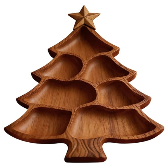 Charcuterie Boardwooden Holiday Serving Platter For Appetizerscheesefruitssnacksfestive Shaped Tray For Partykitchenhome Décorentertaining Guests Food Storage Home Decor