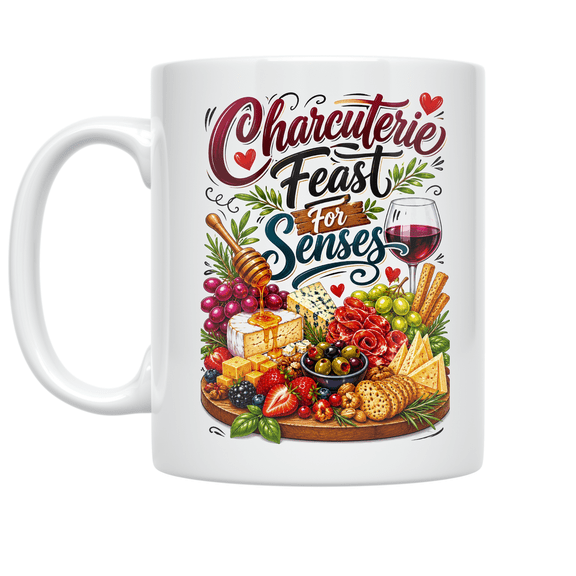 Charcuterie Feast For Senses - Charcuterie Lovers - 11 oz Ceramic Coffee Mug