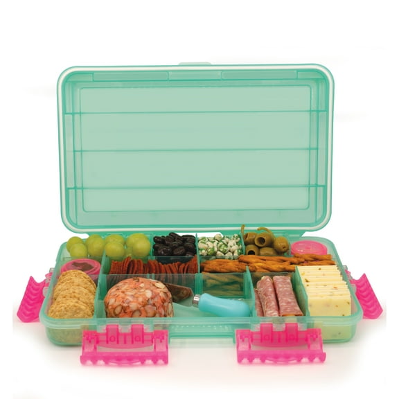 Charcuterie Safe By SubSafe - Waterproof Tackle Box Container Keeps Snacks Fresh & Dry On the Go - Fill With Cured Meats, Cheese, Nuts - Perfect for the Boat, Beach, Parties, Picnics, Tailgating & Mo