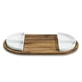 thumbnail image 1 of Charcuterie/Serving Tray w/ 4 triangular ceramic bowls, 1 of 2