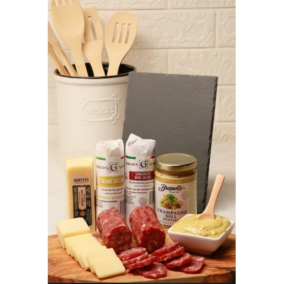 Charcuterie by Sergio 6-Piece Multicolor Stone Slate Cheese Board Set