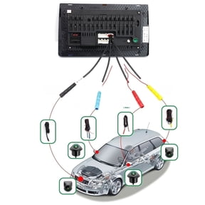 Charefin 1 Set 360 Around View Camera Kit for Car AHD 1080P Night Vision 4-Way Surveillance System with Cables & Tools (No Display Included)