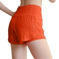 thumbnail image 1 of Charella Athletic Shorts for Women Elastic Waist Yoga Pants Moisture Wicking Workout Gym Running Shorts (L, Orange), 1 of 7