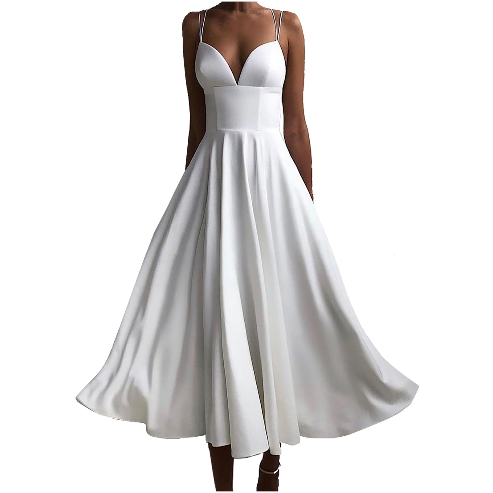 Charella Fashion Women Pure Color Suspender Dress Ghana