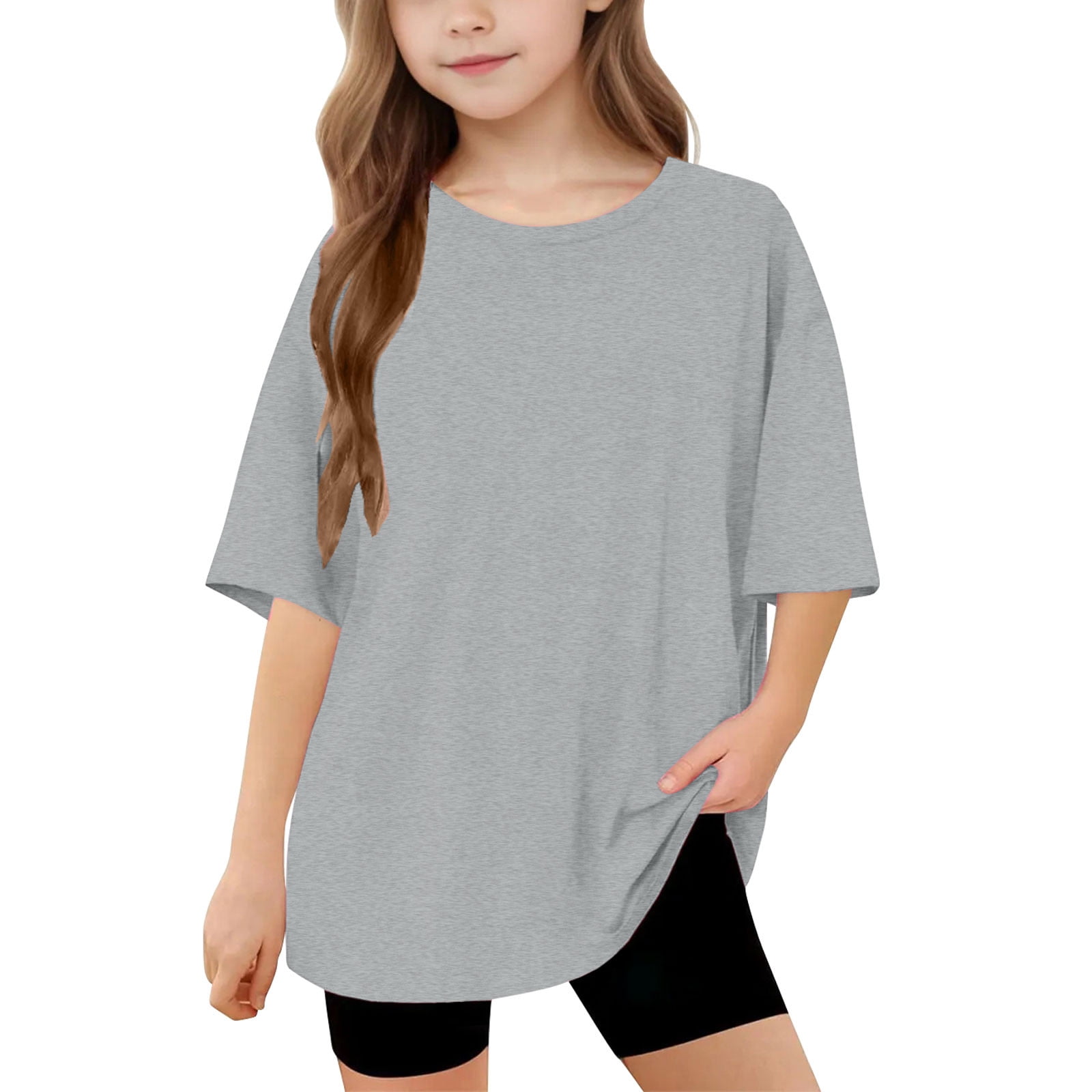 Girls Maroon Full Sleeves Oversized Solid Shirt