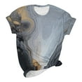 thumbnail image 1 of Charella Short Sleeve Shirts for Women Fashion Printed Crewneck T-shirts 2025 Spring and Summer Clothes,Gray,L, 1 of 5