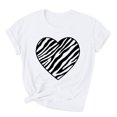 thumbnail image 1 of Charella Short Sleeve Shirts for Women Valentines Day Gifts Crewneck T-shirt 2025 Trendy Tops,White,XL, 1 of 3