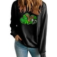 thumbnail image 1 of Charella Sweatshirts for Women St Patricks Day Decorations Long Sleeve Crewneck Tops 2024 Trendy T-shirt,Black,XL, 1 of 5