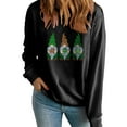 thumbnail image 1 of Charella Sweatshirts for Women St Patricks Day Decorations Long Sleeve Crewneck Tops 2024 Trendy T-shirt,Black,XS, 1 of 5
