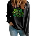 thumbnail image 1 of Charella Sweatshirts for Women St Patricks Day Decorations Long Sleeve Crewneck Tops 2024 Trendy T-shirt,Black,XS, 1 of 5