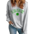 thumbnail image 1 of Charella Sweatshirts for Women St Patricks Day Decorations Long Sleeve Crewneck Tops 2024 Trendy T-shirt,Gray,XL, 1 of 5