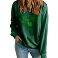 thumbnail image 1 of Charella Sweatshirts for Women St Patricks Day Decorations Long Sleeve Crewneck Tops 2024 Trendy T-shirt,Green,L, 1 of 5