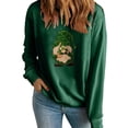 thumbnail image 1 of Charella Sweatshirts for Women St Patricks Day Decorations Long Sleeve Crewneck Tops 2024 Trendy T-shirt,Green,XL, 1 of 5