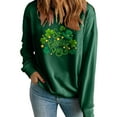 thumbnail image 1 of Charella Sweatshirts for Women St Patricks Day Decorations Long Sleeve Crewneck Tops 2024 Trendy T-shirt,Green,XL, 1 of 5