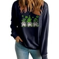 thumbnail image 1 of Charella Sweatshirts for Women St Patricks Day Decorations Long Sleeve Crewneck Tops 2024 Trendy T-shirt,Navy,M, 1 of 5