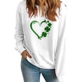 thumbnail image 1 of Charella Sweatshirts for Women St Patricks Day Decorations Long Sleeve Crewneck Tops 2024 Trendy T-shirt,White,XS, 1 of 5