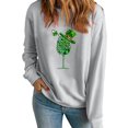 thumbnail image 1 of Charella Sweatshirts for Women St Patricks Day Decorations Long Sleeve Crewneck Tops 2025 Trendy T-shirt,Gray,M, 1 of 5