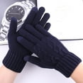 thumbnail image 1 of Charella Winter Touchscreen Gloves for Men Casual Stretch Thick Kinitted Windproof Gloves Five-Finger Gloves, 1 of 3