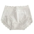 thumbnail image 1 of Charella Womens Underwear Breathable Comfortable Soft and Sexy Lace Satin Underwear,White,XL, 1 of 4