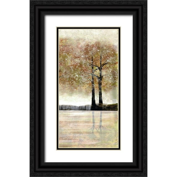 Charest, Doris 11x18 Black Ornate Wood Framed with Double Matting Museum Art Print Titled - Serene Forest 2