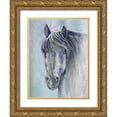 thumbnail image 1 of Charest, Doris 12x14 Gold Ornate Wood Framed with Double Matting Museum Art Print Titled - Gentle Stallion 1, 1 of 4