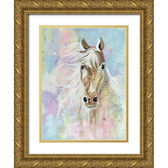 Charest, Doris 15x18 Gold Ornate Wood Framed with Double Matting Museum Art Print Titled - Magical Steed 1