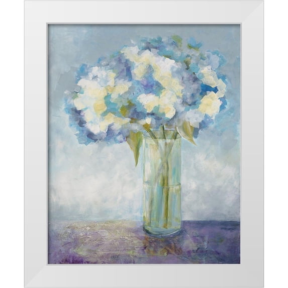 Charest, Doris 15x18 White Modern Wood Framed Museum Art Print Titled - Blue On Blue