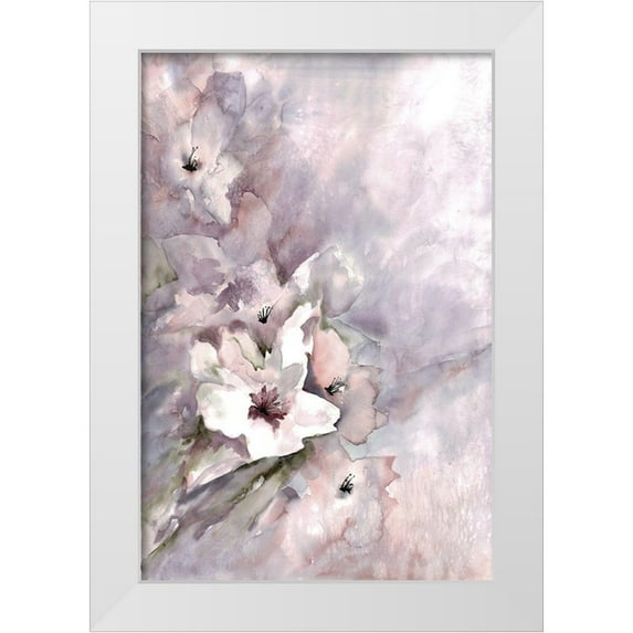 Charest, Doris 17x24 White Modern Wood Framed Museum Art Print Titled - Watercolor Florals 2
