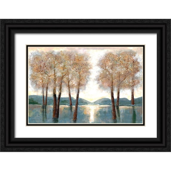 Charest, Doris 18x13 Black Ornate Wood Framed with Double Matting Museum Art Print Titled - Approaching Autumn 1