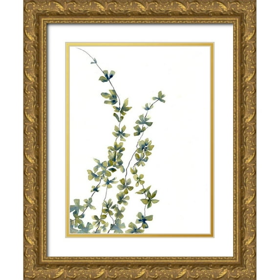 Charest, Doris 19x24 Gold Ornate Wood Framed with Double Matting Museum Art Print Titled - Growing Plants