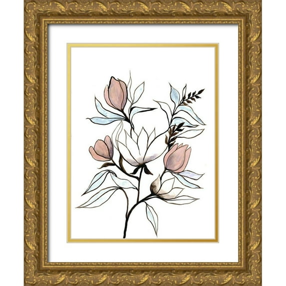Charest, Doris 19x24 Gold Ornate Wood Framed with Double Matting Museum Art Print Titled - Rising Sprout 1