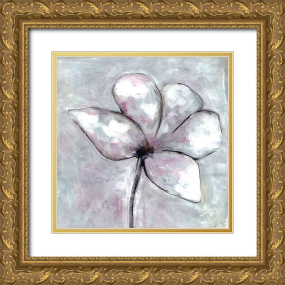 Charest, Doris 20x20 Gold Ornate Wood Framed with Double Matting Museum Art Print Titled - Cherished Bloom 4