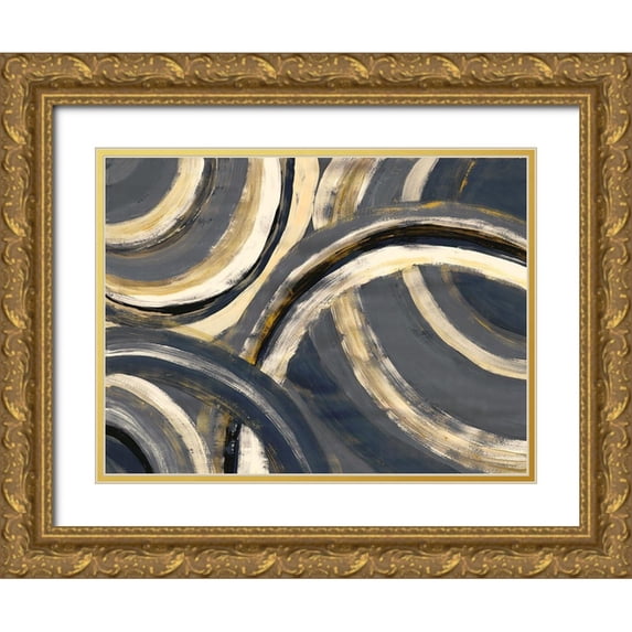 Charest, Doris 24x19 Gold Ornate Wood Framed with Double Matting Museum Art Print Titled - Semi Circles