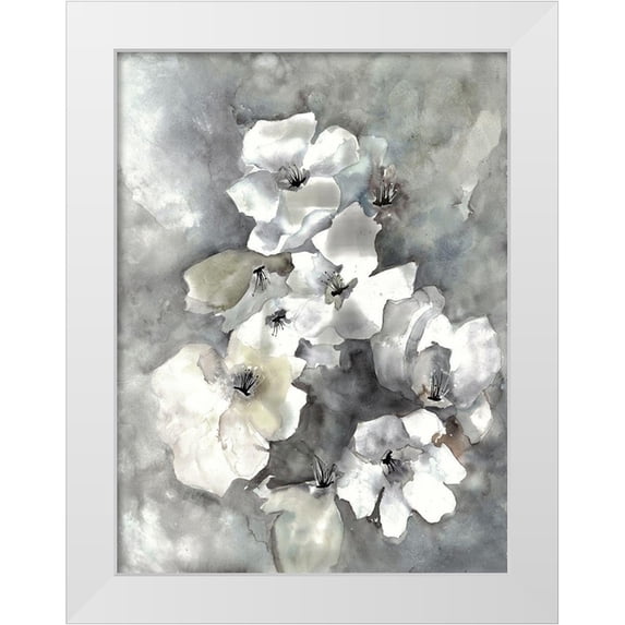 Charest, Doris 25x32 White Modern Wood Framed Museum Art Print Titled - Mundane Florals 1