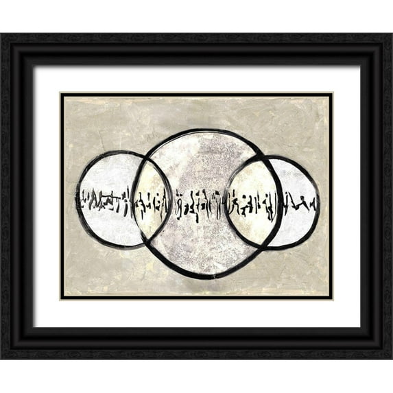 Charest, Doris 32x25 Black Ornate Wood Framed with Double Matting Museum Art Print Titled - Two Moons Over Mars 1