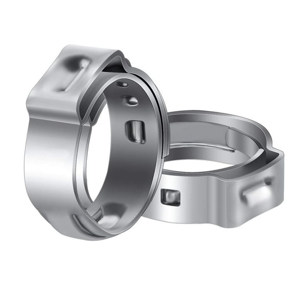 Charext 50 Pcs 3/4 Inch PEX Cinch Clamps, Stainless Steel Cinch Crimp Rings Pinch Clamps for PEX Tubing Pipe Fitting Connections