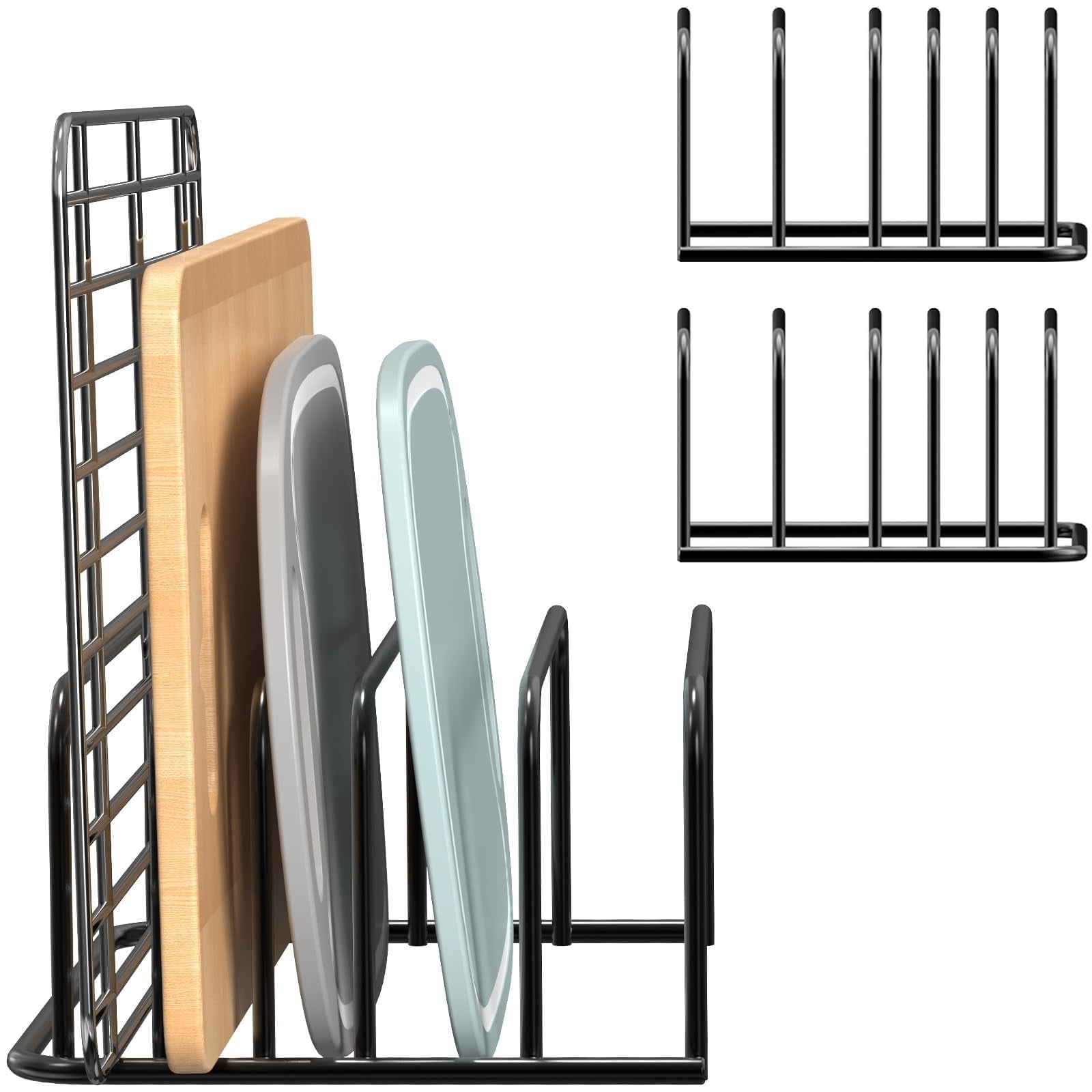 Charext Cutting Board Organizer, [2-Pack] Cutting Board Holder Rack Baking Cookie Pan Sheets Cooling Small Racks Storage Stand for Kitchen Cabinet Countertop Bakeware Organizer 7.08 x 5.51 x 3.15 in