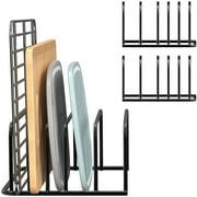 Charext Cutting Board Organizer, [2-Pack] Cutting Board Holder Rack Baking Cookie Pan Sheets Cooling Small Racks Storage Stand for Kitchen Cabinet Countertop Bakeware Organizer 7.08 x 5.51 x 3.15 in