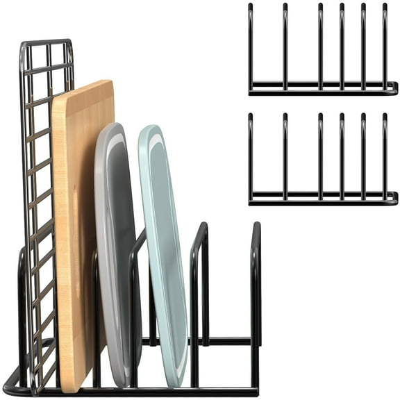 Charext Cutting Board Organizer, [2-Pack] Cutting Board Holder Rack Baking Cookie Pan Sheets Cooling Small Racks Storage Stand for Kitchen Cabinet Countertop Bakeware Organizer 7.08 x 5.51 x 3.15 in
