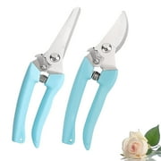 Charext Premium pruning shears, garden scissors, lightweight plant clippers, 2 pack, blue