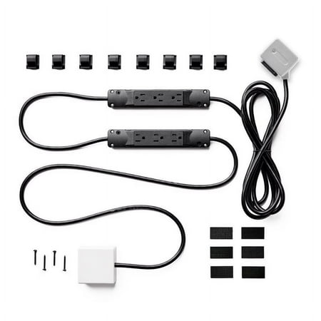 charg - 3in1  7 Outlet 2 USB 1000 Joules Surge Protector - White
