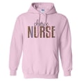 thumbnail image 1 of Charge Nurse Leopard Print Hoodie Sweatshirt Unisex Small Pink, 1 of 5