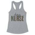thumbnail image 1 of Charge Nurse Leopard Print Tank Top Fitted Racerback Women's X-Large Heather Grey, 1 of 5