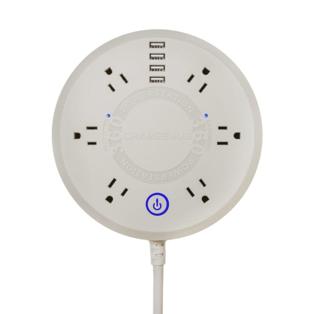 ChargeHub Powerstation 360 Surge Protector Power Strip Almond