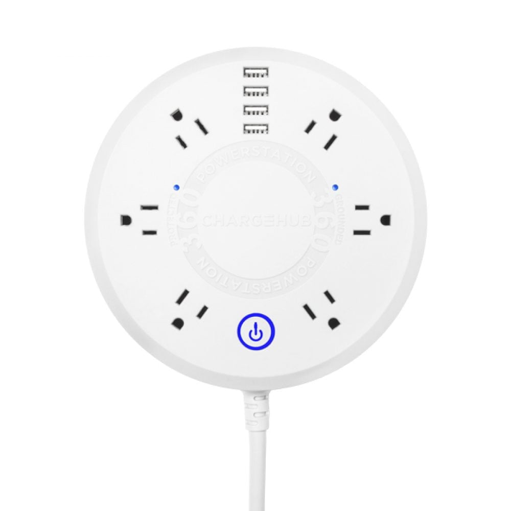 ChargeHub Powerstation 360 Surge Protector Power Strip - White